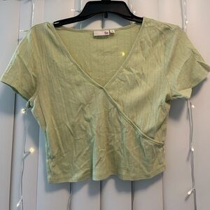 SO Green Cropped Top